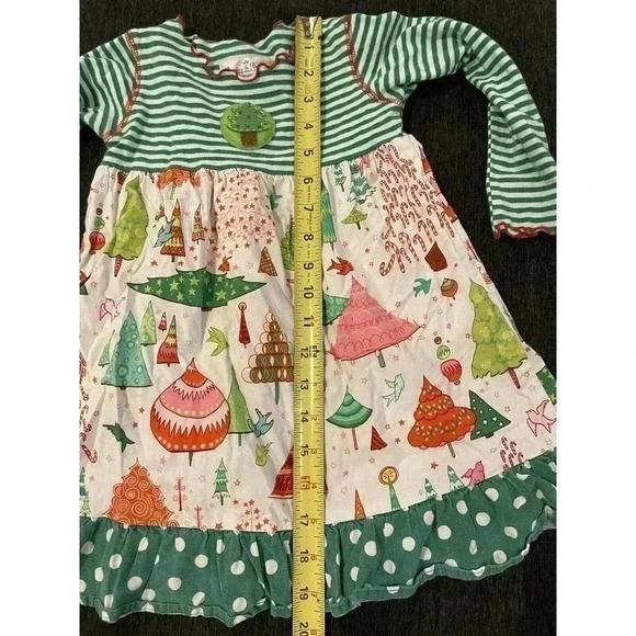 Girls Christmas Dress Sz 4 Peasant Flutter Holiday Outfit 4T Baxter Beatrice - Picture 6 of 6